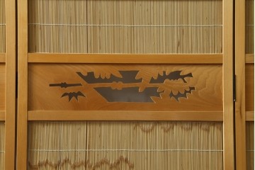 和製ビンテージ　和の趣あふれる4連衝立て　(R-071604)