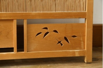和製ビンテージ　和の趣あふれる4連衝立て　(R-071604)