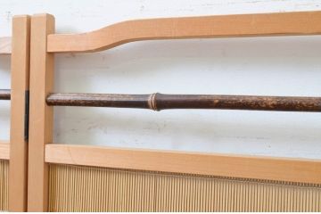 和製ビンテージ　和の趣あふれる4連衝立て(衝い立て、パーテーション、つい立て、仕切り、ヴィンテージ)(R-071604)