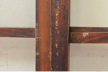 アンティーク建具　レトロな空間作りにおすすめなガラス窓2枚セット(引き戸、ガラス戸)(R-071605)