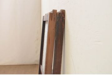 アンティーク建具　レトロな空間作りにおすすめなガラス窓2枚セット(引き戸、ガラス戸)(R-071605)