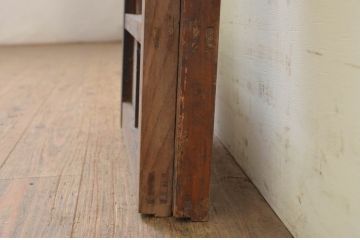 アンティーク建具　レトロな空間作りにおすすめなガラス窓2枚セット(引き戸、ガラス戸)(R-071605)