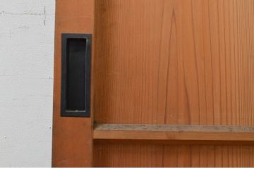 アンティーク建具　落ち着いた和の空間を演出する横桟付き引き戸1枚(板戸、帯戸、舞良戸)(R-071609)