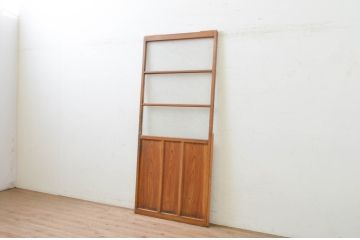 アンティーク建具　ダイヤガラス入り　ノスタルジックな雰囲気漂う引き戸1枚(ガラス戸)(R-071611)