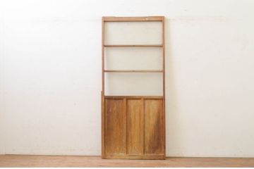アンティーク建具　ダイヤガラス入り　ノスタルジックな雰囲気漂う引き戸1枚(ガラス戸)(R-071611)