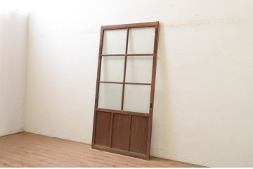アンティーク建具　どこか懐かしい雰囲気を感じるガラス引き戸1枚(ガラス戸)(R-071614)