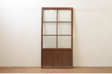 アンティーク建具　どこか懐かしい雰囲気を感じるガラス引き戸1枚(ガラス戸)(R-071614)