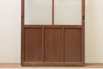 アンティーク建具　どこか懐かしい雰囲気を感じるガラス引き戸1枚(ガラス戸)(R-071614)