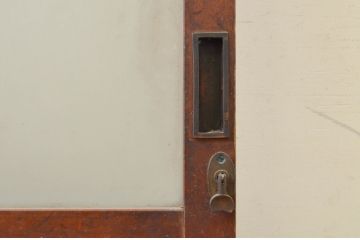 アンティーク建具　どこか懐かしい雰囲気を感じるガラス引き戸1枚(ガラス戸)(R-071614)