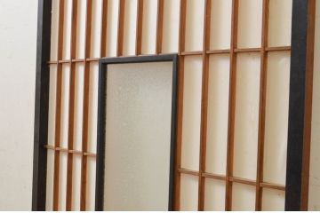 アンティーク建具　和モダンな空間づくりにおすすめな障子戸1枚(引き戸)(R-071615)