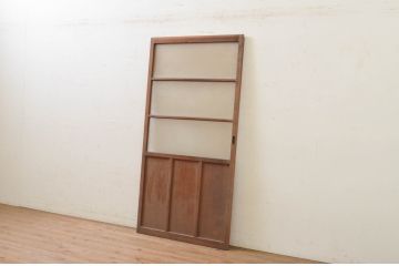 アンティーク建具　ダイヤガラス入り　ノスタルジックな雰囲気漂うガラス戸1枚(引き戸)(R-071616)