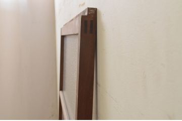 アンティーク建具　ダイヤガラス入り　ノスタルジックな雰囲気漂うガラス戸1枚(引き戸)(R-071616)