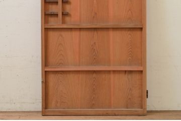 アンティーク建具　杉材　どこか懐かしい雰囲気を感じるガラス入り扉1枚(木製扉、ドア)(R-071617)