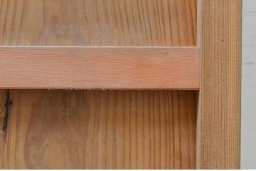 アンティーク建具　杉材　どこか懐かしい雰囲気を感じるガラス入り扉1枚(木製扉、ドア)(R-071617)