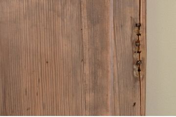 アンティーク建具　杉材　時を経た風合いが味わい深い一枚板の板戸1枚(木製扉)(R-071623)