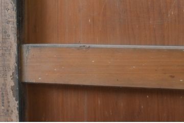 アンティーク建具　檜(ヒノキ)材一枚板　日本風情を感じさせる重厚な引き戸1枚(蔵戸、板戸、玄関戸)(R-071628)