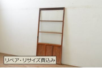 アンティーク建具　どこか懐かしい雰囲気漂うガラス戸1枚(引き戸)(R-071632)