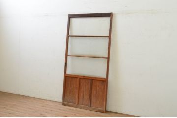 アンティーク建具　どこか懐かしい雰囲気漂うガラス戸1枚(引き戸)(R-071632)