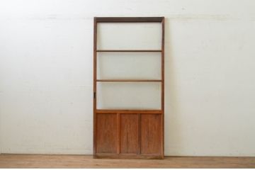 アンティーク建具　どこか懐かしい雰囲気漂うガラス戸1枚(引き戸)(R-071632)