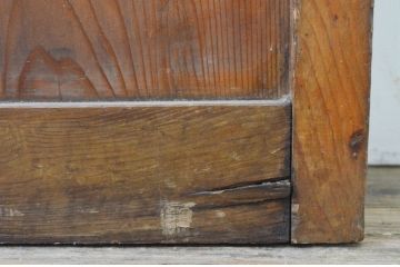 アンティーク建具　どこか懐かしい雰囲気漂うガラス戸1枚(引き戸)(R-071632)