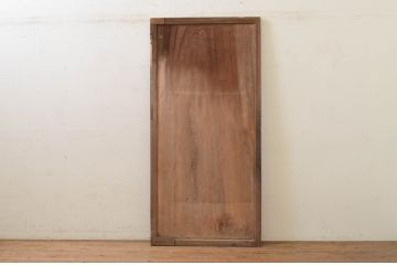 アンティーク建具　杉材　一枚板　時を経た風合いが味わい深い板戸1枚(木製扉)(R-071634)