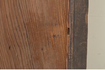 アンティーク建具　杉材　一枚板　時を経た風合いが味わい深い板戸1枚(木製扉)(R-071634)