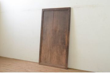 アンティーク建具　杉材　一枚板　経年を感じさせる木味が魅力な板戸1枚(引き戸)(R-071635)