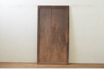 アンティーク建具　杉材　一枚板　経年を感じさせる木味が魅力な板戸1枚(引き戸)(R-071635)