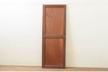 アンティーク建具　鏡板欅(ケヤキ)材　空間のアクセントになる幅狭ドア1枚(木製扉)(R-071636)