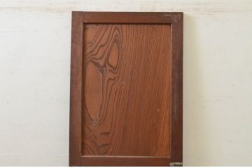 アンティーク建具　鏡板欅(ケヤキ)材　空間のアクセントになる幅狭ドア1枚(木製扉)(R-071636)