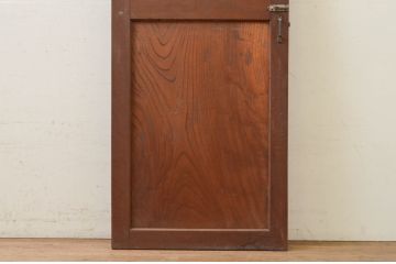 アンティーク建具　鏡板欅(ケヤキ)材　空間のアクセントになる幅狭ドア1枚(木製扉)(R-071636)