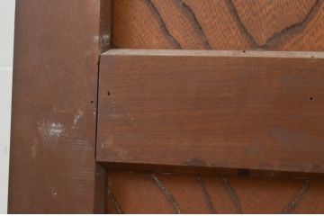 アンティーク建具　鏡板欅(ケヤキ)材　空間のアクセントになる幅狭ドア1枚(木製扉)(R-071636)