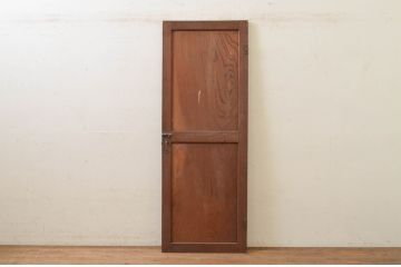 アンティーク建具　鏡板欅(ケヤキ)材　空間のアクセントになる幅狭ドア1枚(木製扉)(R-071636)