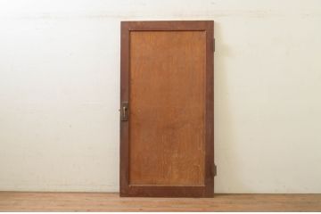 アンティーク建具　シンプルなデザインのドア1枚(木製扉)(R-071637)