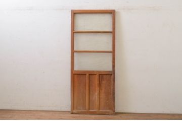 アンティーク建具　どこか懐かしい雰囲気を感じるガラス戸1枚(ドア、ガラス扉)(R-071638)