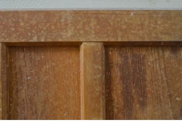 アンティーク建具　どこか懐かしい雰囲気を感じるガラス戸1枚(ドア、ガラス扉)(R-071638)