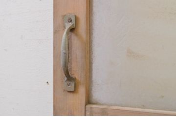 アンティーク建具　どこか懐かしい雰囲気を感じるガラス戸1枚(ドア、ガラス扉)(R-071638)