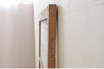 アンティーク建具　どこか懐かしい雰囲気を感じるガラス戸1枚(ドア、ガラス扉)(R-071638)