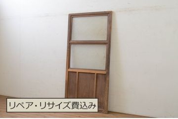 アンティーク建具　どこか懐かしい雰囲気を感じるガラス戸1枚(引き戸)(R-071639)