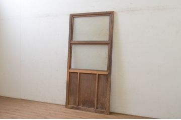 アンティーク建具　どこか懐かしい雰囲気を感じるガラス戸1枚(引き戸)(R-071639)