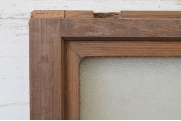 アンティーク建具　どこか懐かしい雰囲気を感じるガラス戸1枚(引き戸)(R-071639)