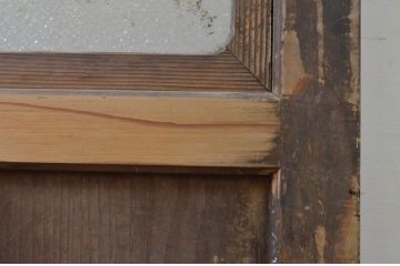 アンティーク建具　どこか懐かしい雰囲気を感じるガラス戸1枚(引き戸)(R-071639)