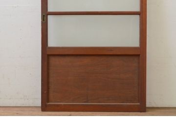 アンティーク建具　ノスタルジックな雰囲気漂うガラス戸1枚(引き戸)(R-071640)
