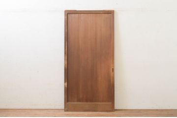 アンティーク建具　上手物!!　杉材柾目のマス目格子戸1枚(きつね格子、狐格子、引き戸、格子戸、板戸、升目)(R-071642)