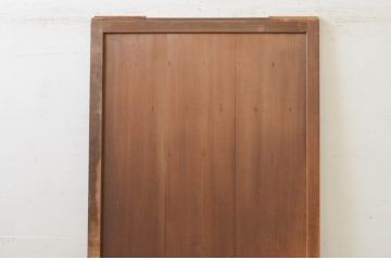 アンティーク建具　上手物!!　杉材柾目のマス目格子戸1枚(きつね格子、狐格子、引き戸、格子戸、板戸、升目)(R-071642)