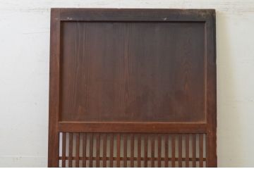 アンティーク建具　和の情緒を演出する格子帯戸1枚(引き戸、板戸)(R-071643)