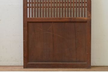 アンティーク建具　和の情緒を演出する格子帯戸1枚(引き戸、板戸)(R-071643)