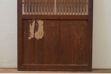 アンティーク建具　和の情緒を演出する格子帯戸1枚(引き戸、板戸)(R-071643)