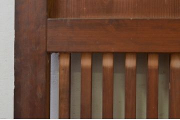 アンティーク建具　和の情緒を演出する格子帯戸1枚(引き戸、板戸)(R-071643)