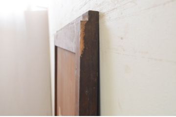 アンティーク建具　和の情緒を演出する格子帯戸1枚(引き戸、板戸)(R-071643)